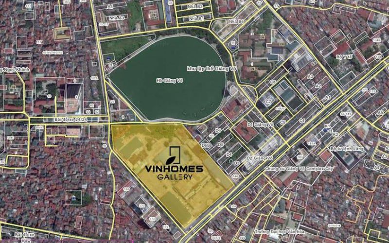 Vị trí kim cương của Vinhomes The Gallery Giảng Võ