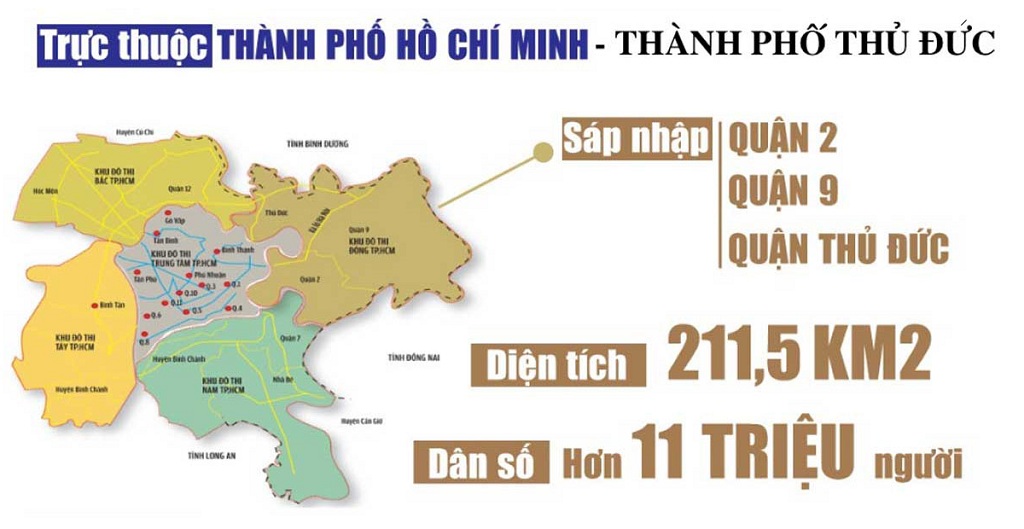 Bản đồ Quận Thủ Đức - Metro số 1 và tiềm năng phát triển Bản đồ Quận Thủ Đức - Metro số 1 và tiềm năng phát triển
