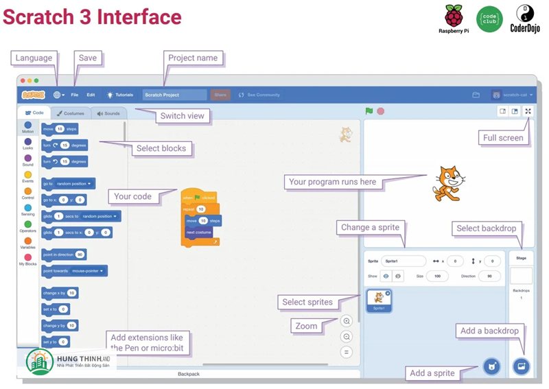 Review Scratch 3 - Thư viện Sprite, phông nền và âm thanh phong phú Review Scratch 3 - Thư viện Sprite, phông nền và âm thanh phong phú