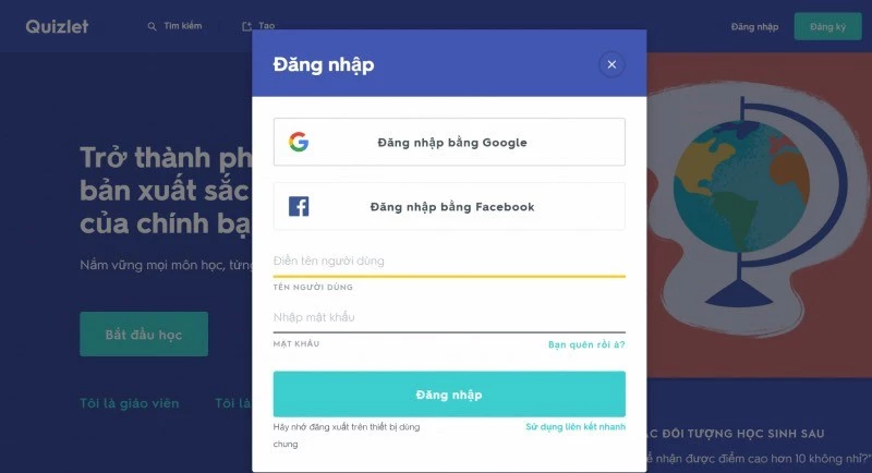 Quizlet - Ghi nhớ kiến thức sâu và lâu Quizlet - Ghi nhớ kiến thức sâu và lâu